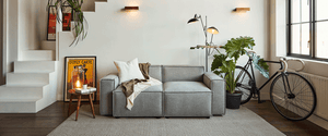 2 Seater Grey Modular Sofa