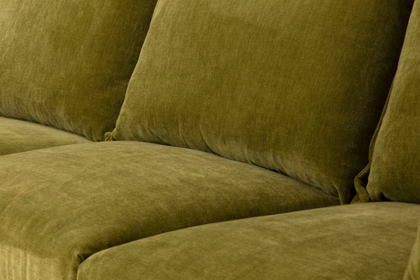 Moss Image 5 - Model 06 3 Seater Left Corner Sofa in Moss Seat Detail