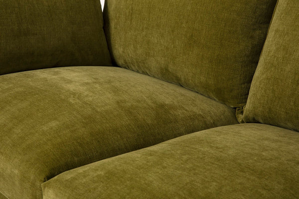 Moss Image 5 - Model 06 2 Seater Left Corner Sofa in Moss Cushion Detail