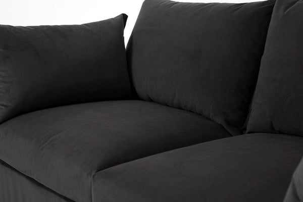 Charcoal Image 5 - Model 06 2 Seater Right Corner Sofa in Charcoal Seat Detail