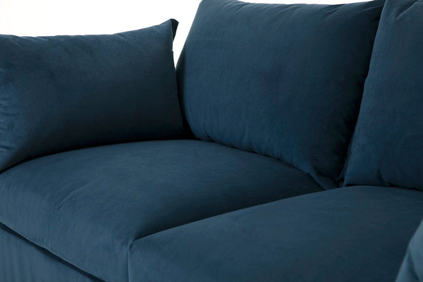 Teal Image 7 - Model 06 2 Seater Left Corner Sofa in Teal Cushion Detail