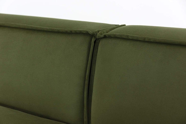 Vine image 6 - Model 03 4 Seater Right Chaise in Vine Velvet Back Cushion Detail