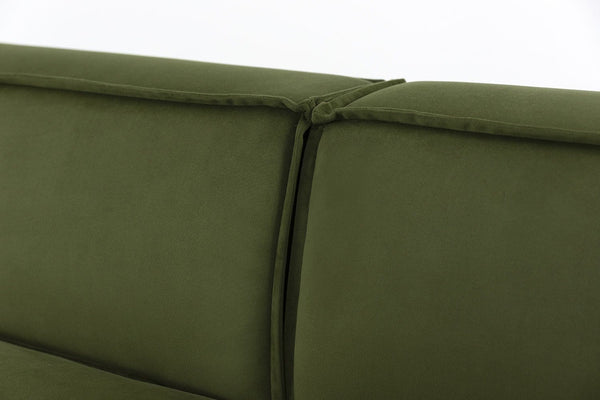 Vine image 6 - Model 03 4 Seater Left Chaise in Vine Velvet Back Cushion Detail