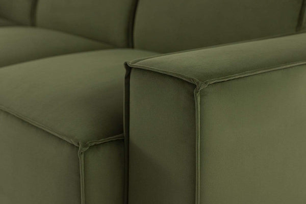 Vine image 8 - Model 03 Corner Sofa with Ottoman in Vine Velvet Arm Detail