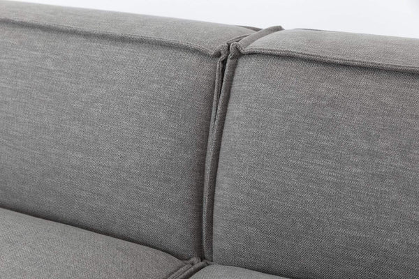 Shadow image 7 - Model 03 Corner Sofa with Ottoman in Shadow Linen Back Cushion Detail