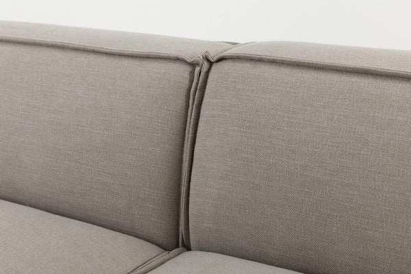 Pumice image 7 - Model 03 Corner Sofa with Ottoman in Pumice Linen Back Cushion Detail