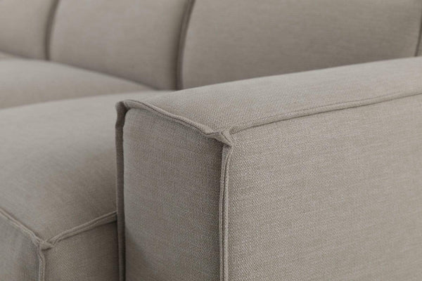 Pumice image 8 - Model 03 Corner Sofa with Ottoman in Pumice Linen Arm Detail