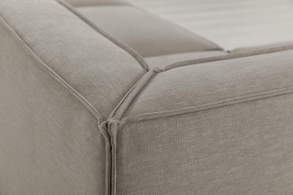 Pumice image 5 - Model 03 Corner Sofa in Pumice Linen Middle Corner Detail