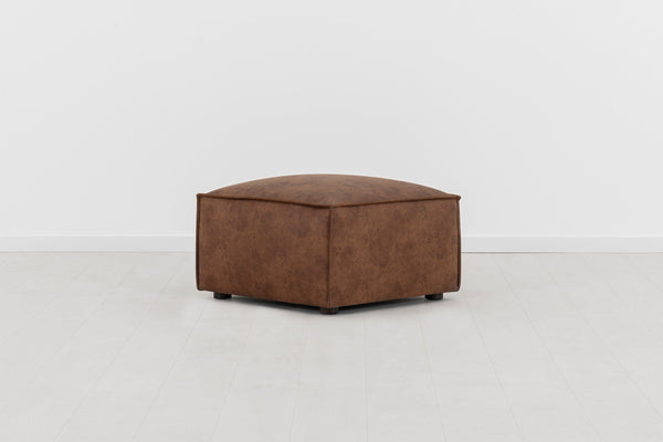 Chestnut image 2 - Model 03 Ottoman in chestnut  Side Angle View