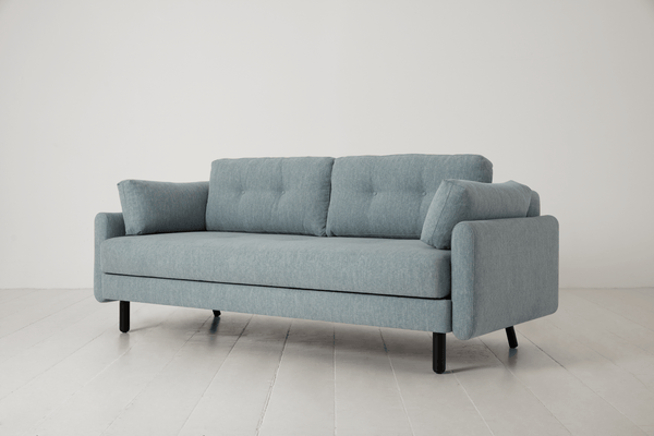 Seaglass image 3 - Model 04 3 Seater in Seaglass Linen Side View Sofa