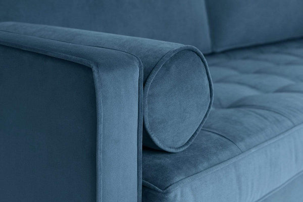 Teal image 4 - Model 02 3 Seater in Teal Velvet Arm Detail