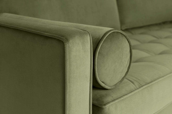 Vine image 4 - Model 02 3 Seater in Vine Velvet Arm Detail