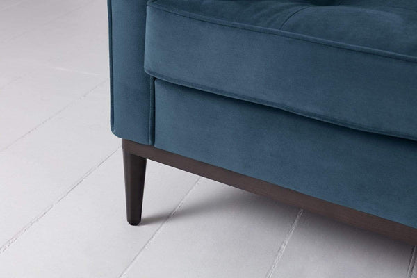 Teal image 6 - Model 02 3 Seater in Teal Velvet Leg Detail