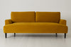 Mustard Image 1 - Model 05 3 Seater in Mustard Velvet - Front View