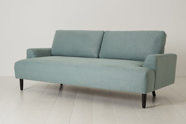 Turquoise Image 2 - Model 05 3 Seater in Turquoise Linen - Side View