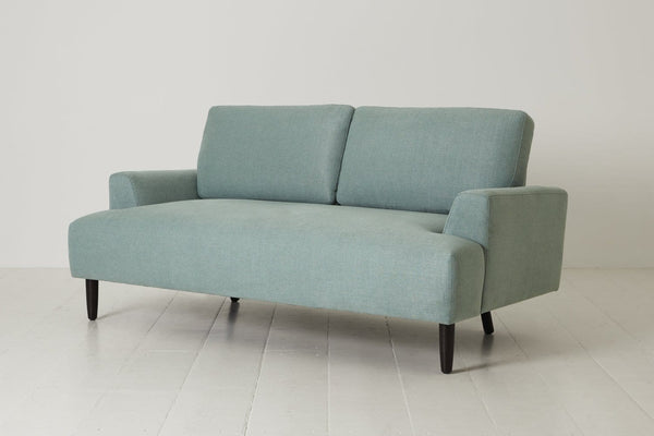 Turquoise Image 2 - Model 05 2 Seater in Turquoise Linen - Side View