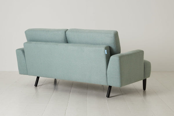 Turquoise Image 3 - Model 05 2 Seater in Turquoise Linen - Back View