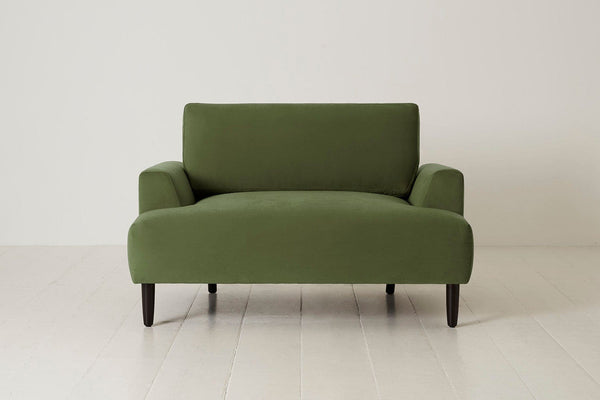 Vine Image 1 - Model 05 Love Seat in Vine Velvet - Front View