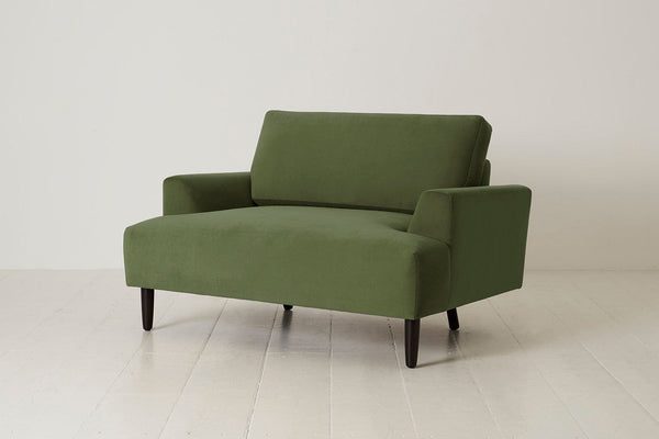 Vine Image 2 - Model 05 Love Seat in Vine Velvet - Side View