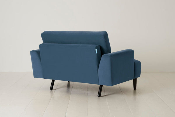 Teal Image 3 - Model 05 Love Seat in Teal Velvet - Back View