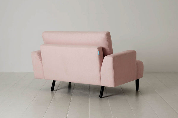 Blush Image 3 - Model 05 Love Seat in Blush Linen - Back View