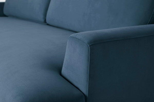 Teal Image 4 - Model 05 Love Seat in Teal Velvet - Arm Detail