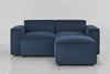 Teal image 1 - Model 03 2 Seater Right Chaise in Teal Velvet Front View