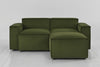 Vine image 1 - Model 03 2 Seater Right Chaise in Vine Velvet Front View