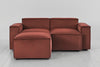 Brick image 1 - Model 03 2 Seater Left Chaise in Brick Velvet front View