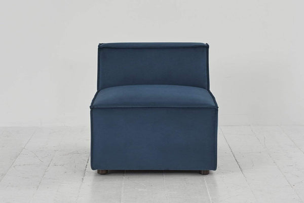 Teal image 1 - Model 03 Single Seat in Teal Velvet Front View