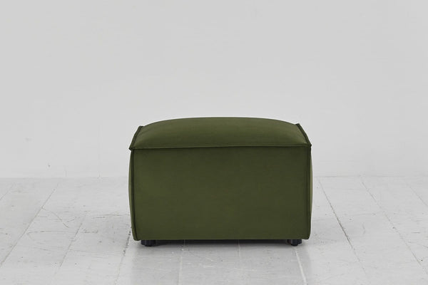 Vine image 1 - Model 03 Ottoman in Vine Velvet Front View