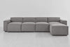 Shadow image 1 - Model 03 4 Seater Right Chaise in Shadow Linen Front View