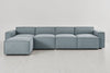 Seaglass image 1 - Model 03 4 Seater Left Chaise in Seaglass Linen Front View