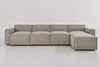 Pumice image 1 - Model 03 4 Seater Right Chaise in Pumice Linen Front View