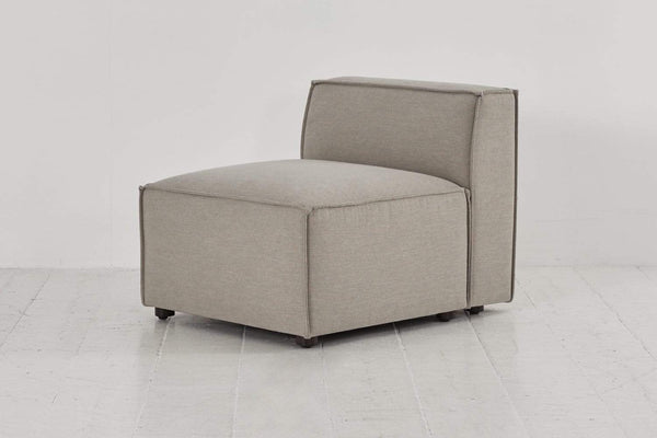 Pumice image 2 - Model 03 Single Seat in Pumice Linen Side on View