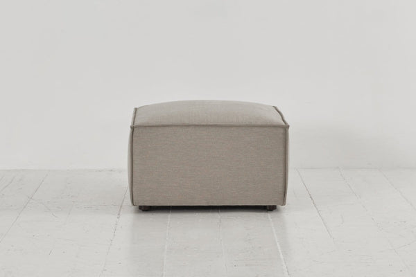 Pumice image 1 - Model 03 Ottoman in Pumice Linen Front View