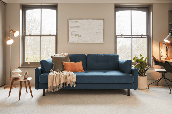 Teal image 13 - Model 04 3 Seater in Teal Velvet Sofa Lifestyle