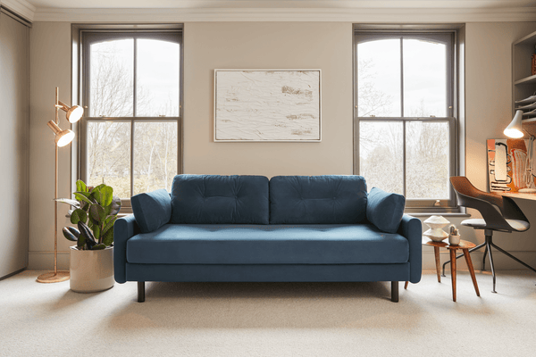 Teal image 16 - Model 04 3 Seater in Teal Velvet Sofa Lifestyle