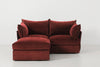 Burgundy Image 1 - Model 06 2 Seater Left Corner Sofa in Burgundy Front View