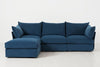 Teal Velvet Image 1 - Model 06 3 Seater Left Corner Sofa - Front View