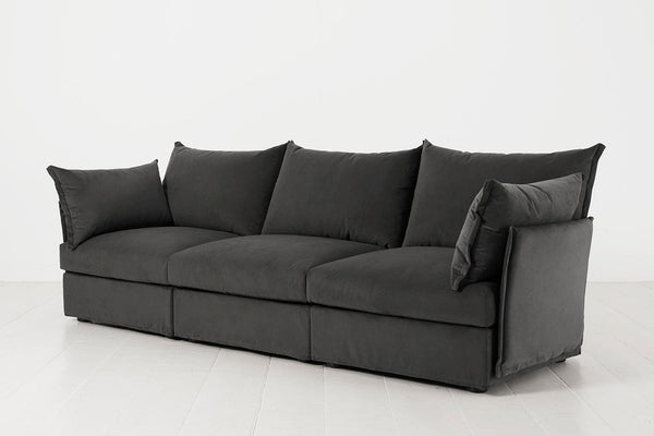 Charcoal Image 2 - Model 06 3 Seater in Charcoal Side View