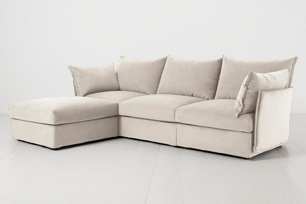 Bone Image 2 - Model 06 3 Seater Left Corner Sofa Side View