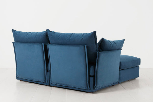 Teal Image 3 - Model 06 2 Seater Right Corner Sofa in Teal Back View