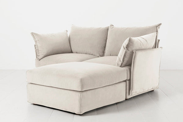 Bone Image 2 - Model 06 2 Seater Right Corner Sofa Side View