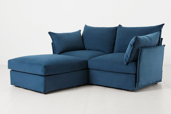 Teal Image 2 - Model 06 2 Seater Left Corner Sofa in Teal Side View