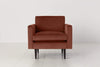 Brick image 1 - Model 01 Armchair in Brick Velvet Front View