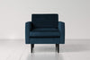 Teal image 1 - Model 01 Armchair in Teal Velvet Front View